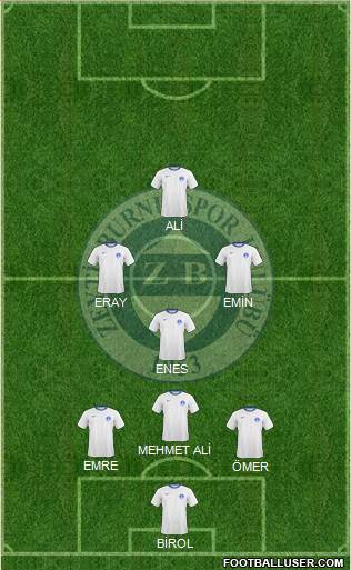 Zeytinburnuspor 3-5-2 football formation