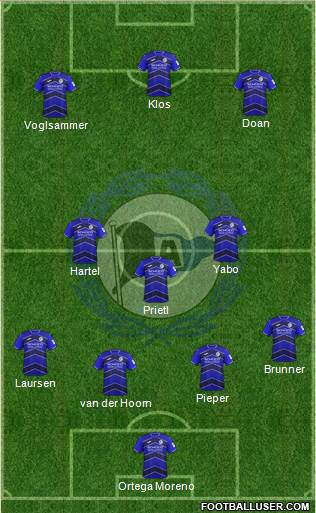 DSC Arminia Bielefeld 3-4-3 football formation