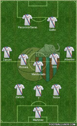 Catania 3-5-2 football formation