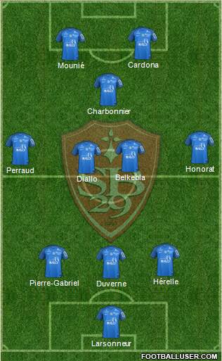 Stade Brestois 29 3-4-1-2 football formation