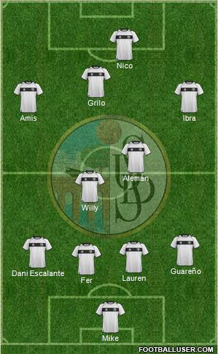 U.D. Salamanca S.A.D. 4-4-2 football formation