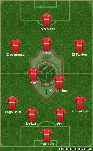 R Antwerp FC football formation