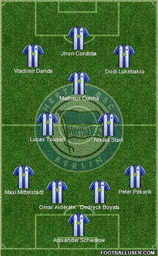 Hertha BSC Berlin 4-2-3-1 football formation