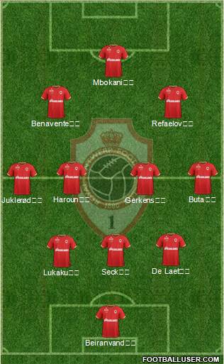 R Antwerp FC 4-5-1 football formation