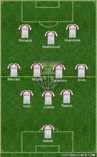 Albacete B., S.A.D. 5-4-1 football formation