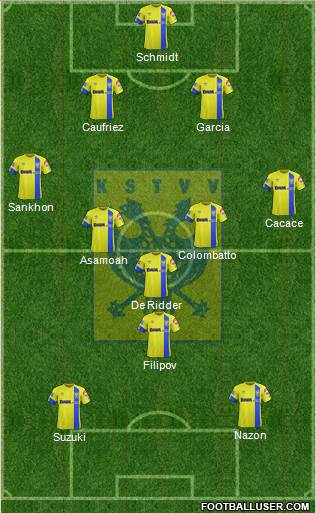 K Sint-Truidense VV 4-3-1-2 football formation