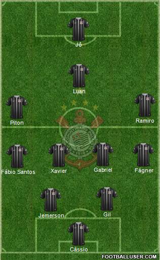 SC Corinthians Paulista 4-4-1-1 football formation