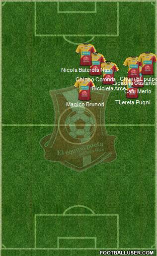 AD Ramonense 4-2-1-3 football formation