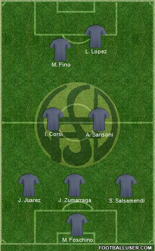 Flandria 4-1-3-2 football formation