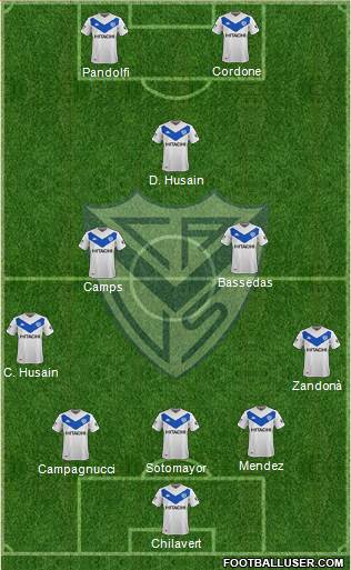 Vélez Sarsfield 5-3-2 football formation