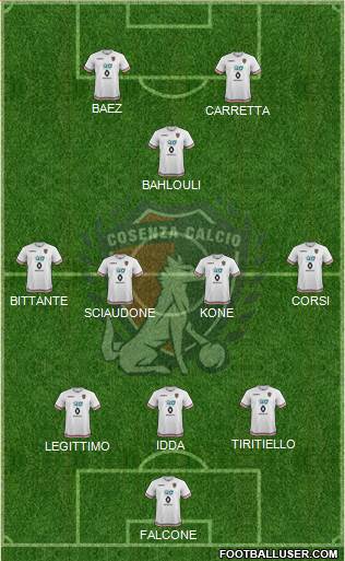 Cosenza 1914 3-4-1-2 football formation