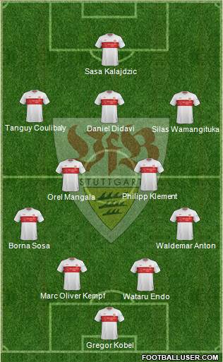 VfB Stuttgart 4-2-3-1 football formation