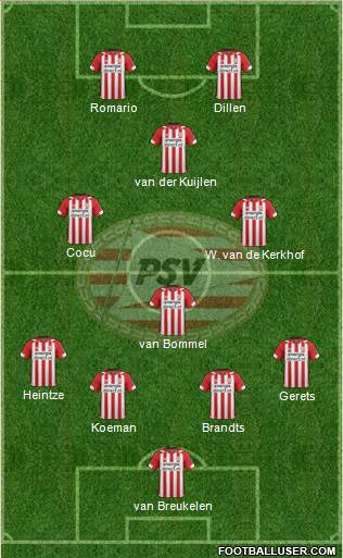 PSV 4-3-1-2 football formation