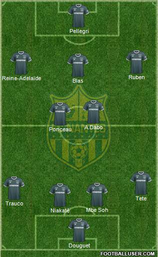 FC Nantes 4-2-3-1 football formation