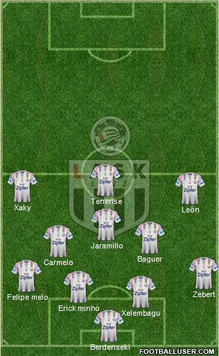 LASK Linz 4-2-1-3 football formation