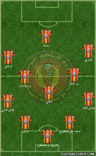 Espérance Sportive de Tunis 4-5-1 football formation