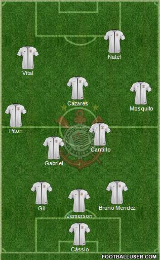 SC Corinthians Paulista 3-5-1-1 football formation