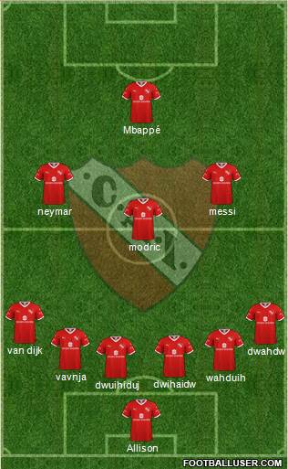 Independiente 3-4-1-2 football formation
