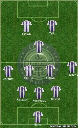 Újpest FC 3-4-1-2 football formation