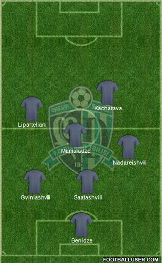 Dinamo Tbilisi 3-4-1-2 football formation
