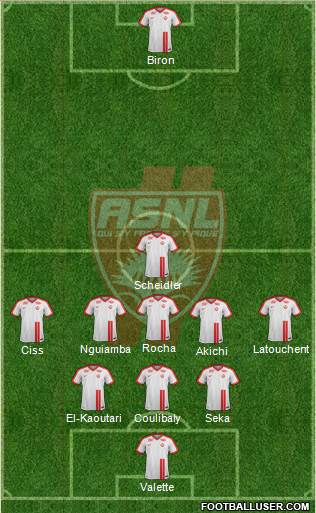 A.S. Nancy Lorraine 3-5-2 football formation