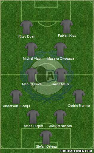 DSC Arminia Bielefeld 4-2-2-2 football formation
