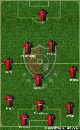 Newell's Old Boys 4-1-3-2 football formation