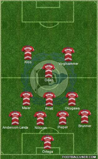 DSC Arminia Bielefeld 4-3-1-2 football formation