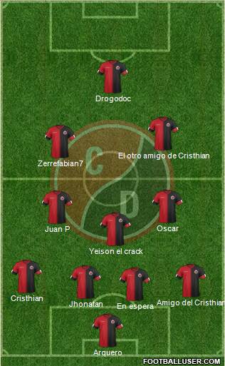 CN Cúcuta Deportivo football formation