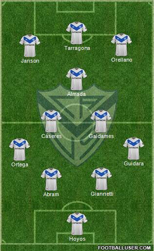 Vélez Sarsfield 4-2-1-3 football formation