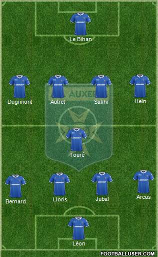 A.J. Auxerre 4-1-4-1 football formation