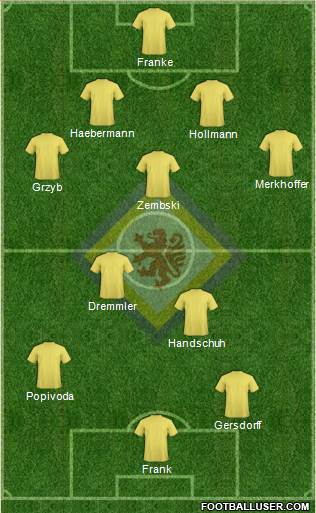 Braunschweiger TSV Eintracht football formation