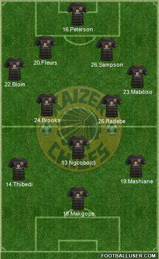 Kaizer Chiefs 4-2-3-1 football formation