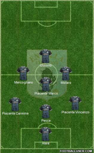 Virtus Entella 4-5-1 football formation