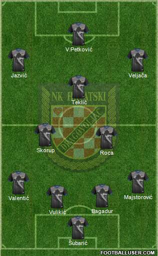 NK Hrvatski Dragovoljac 4-2-3-1 football formation