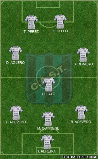 San Telmo 4-4-2 football formation