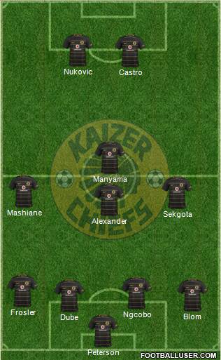 Kaizer Chiefs 4-4-2 football formation