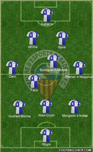 C.E. Sabadell football formation