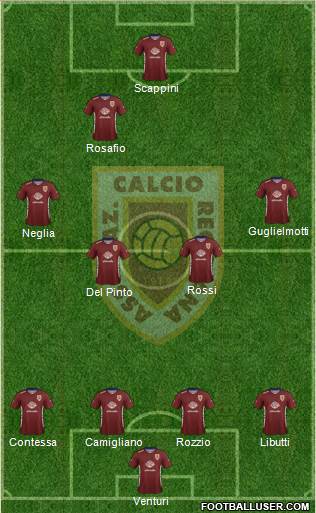Reggiana 4-2-3-1 football formation
