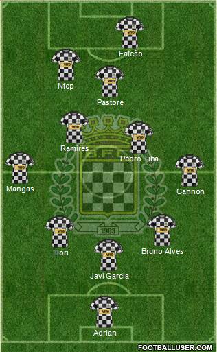 Boavista Futebol Clube - SAD 4-3-1-2 football formation