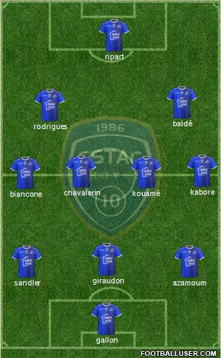 Esperance Sportive Troyes Aube Champagne football formation