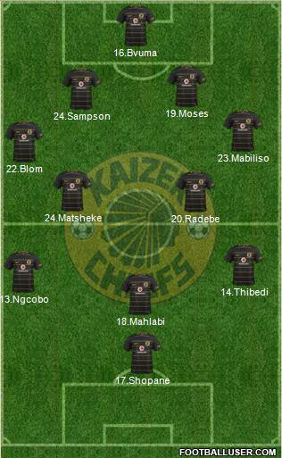 Kaizer Chiefs 4-4-1-1 football formation