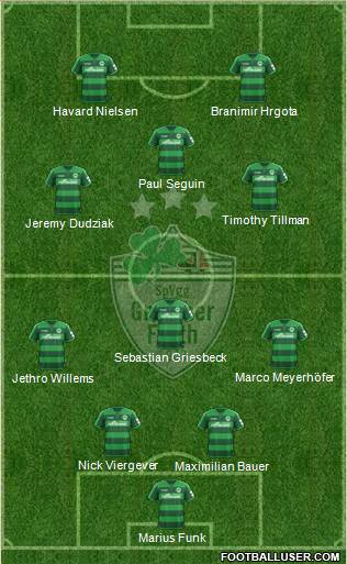 SpVgg Greuther Fürth 5-3-2 football formation