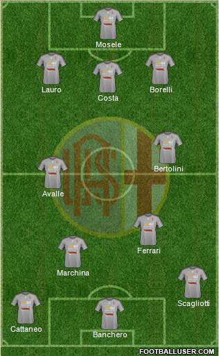 Alessandria 5-4-1 football formation
