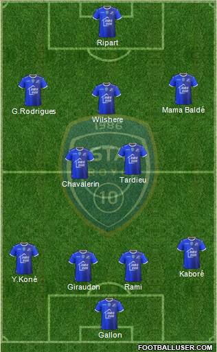 Esperance Sportive Troyes Aube Champagne football formation