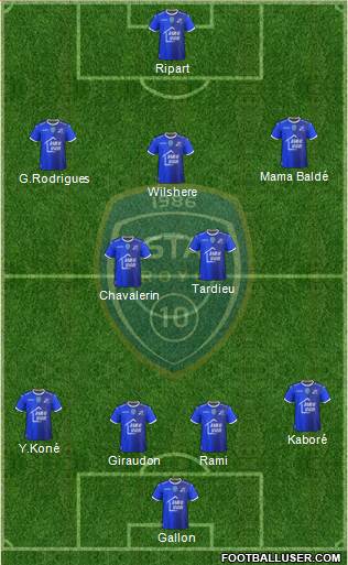 Esperance Sportive Troyes Aube Champagne 4-2-3-1 football formation