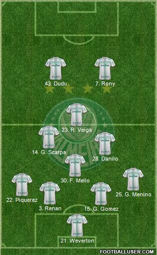 SE Palmeiras football formation