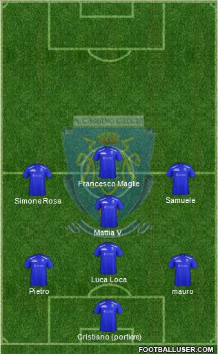 Cassino 5-4-1 football formation
