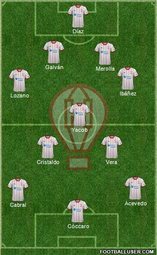 Huracán 4-3-3 football formation