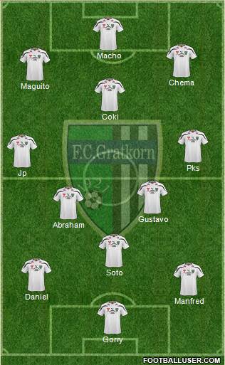 FC Gratkorn 4-4-1-1 football formation